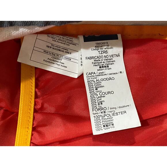 Jansport Backpack W/ Suede Leather Bottom Laptop Pocket Coral Dusk Chevron - Picture 9 of 10